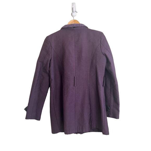 Sam Edelman Women's Plum Purple Medium Length Zip Up Coat Size Medium - Picture 2 of 11
